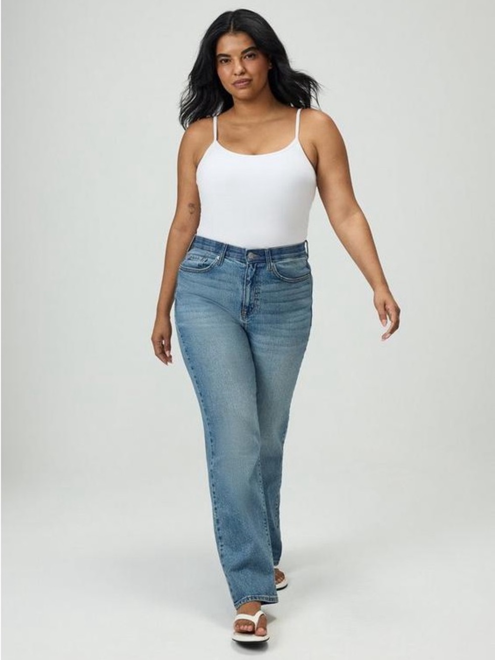Torrid Blue High-Rise Straight Leg Jeans Size 20R Stretch